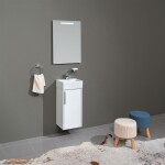 MEREO - Vigo, koupelnová skříňka s keramickým umývátkem, 33 cm, dub Riviera CN351