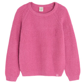 Pletený svetr- růžový - 104 PINK