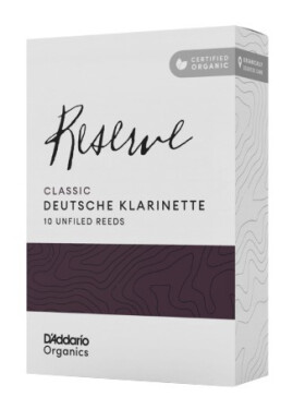 D'Addario ORCR1020D Organic Reserve Classic Deutsche Klarinette Reeds 2.0 - 10 Pack