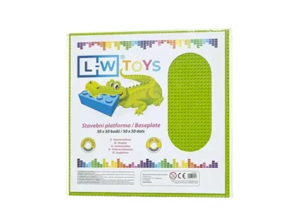 L-W Toys Velká podložka na stavění 50x50 bodů limetková