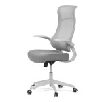 Kancelářská židle, houpací mech., šedá MESH, plast. Kříž