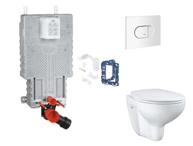 GROHE - Uniset Set předstěnové instalace, klozetu, sedátka SoftClose, tlačítka Arena Cosmopolitan a sady pro vhazování tablet, alpská bílá SANI15BB3119