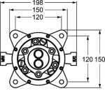 HANSA - Vario Montážní těleso pro vanovou baterii na podlahu DN15 53280100