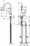 HANSGROHE - Focus M41 Dřezová baterie M4116-H240 s výsuvnou sprškou, sBOX, chrom 73880000