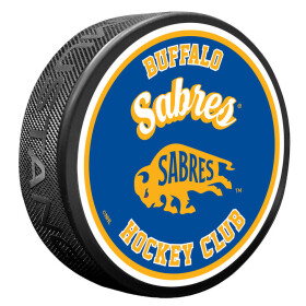 Mustang Puk Buffalo Sabres NHL Retro Script