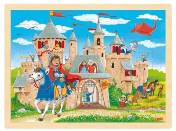 GOKI Dřevěné puzzle Rytířský hrad