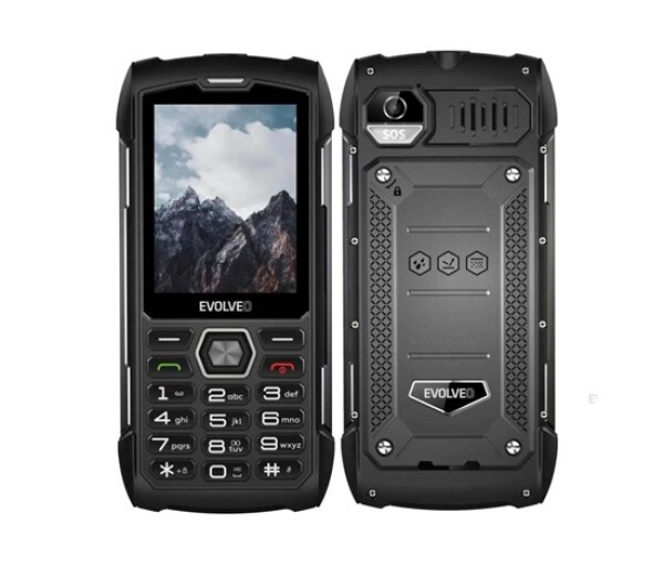 EVOLVEO StrongPhone H1, vodotěsný odolný Dual SIM telefon, černo-šedá EDF_547064