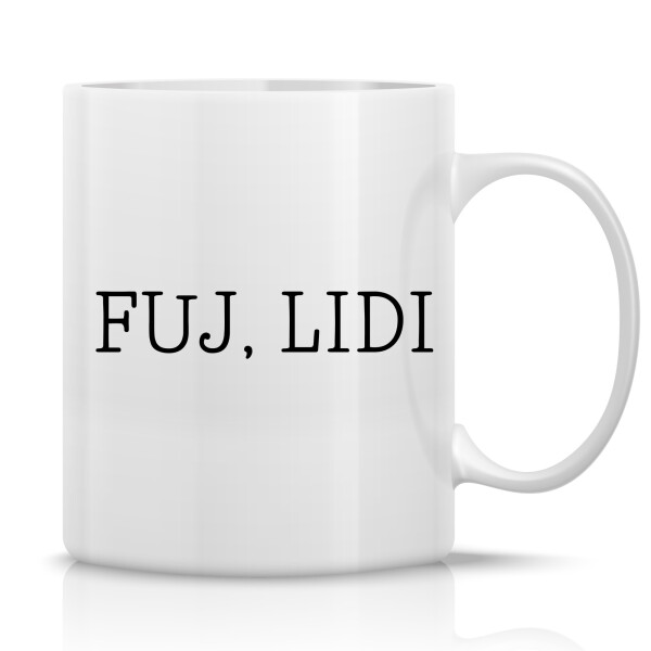 FUJ, LIDI - klasický bílý keramický hrníček 300 ml