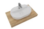 Koupelnová sestava SAT s deskou pod umyvadlo Dolce 80x8x50 cm dub halifax KSETDO1 KSETDO1