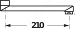 JIKA - Příslušenství Výtokové ramínko, délka 210 mm, chrom H3952700042101