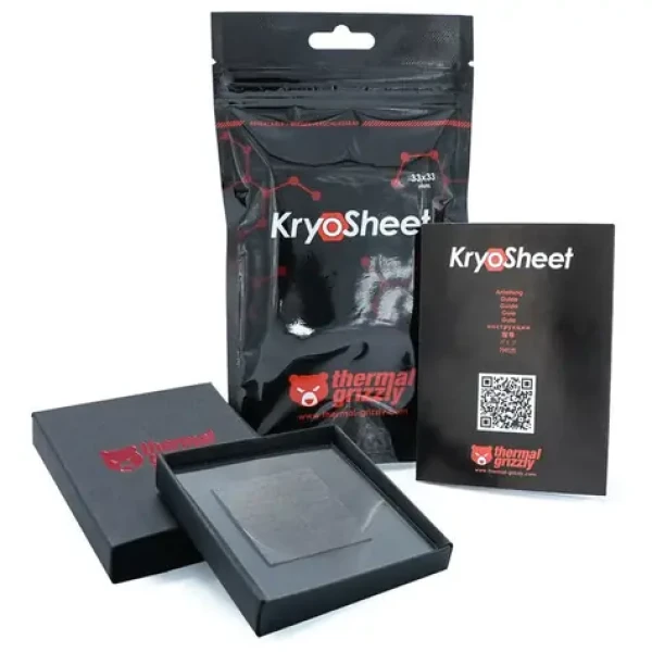 Thermal Grizzly KryoSheet (33 x 33 x 0.2 mm) / Teplovodivá podložka / Grafen / 1 Ks (TG-KS-33-33)