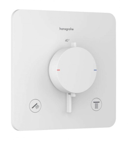 HANSGROHE - Ecostat Comfort Q Termostatická baterie pod omítku, pro 2 spotřebiče, matná bílá 33713700