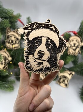 Vánoční baňka psa se Santa čepicí Plemeno: Čivava