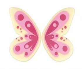 Dortisimo Michelle čokoládová dekorace Motýli bílo-růžoví (90 ks)