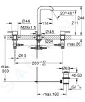 GROHE - Essence Tříotvorová umyvadlová baterie L, chrom 20299001