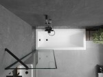 MEXEN/S - Next vanová zástěna FIX 60 x 150, černá dekor, černá 895-060-000-00-70-70