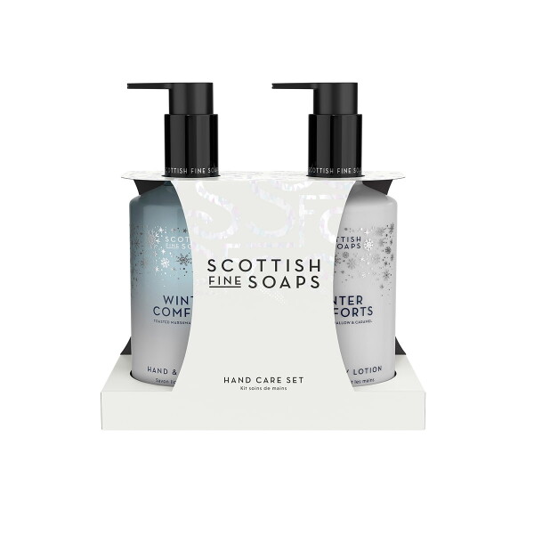SCOTTISH FINE SOAPS Sada péče o ruce a tělo Winter Comforts – 2 × 300 ml, bílá barva, plast