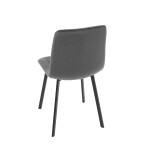 Jídelní židle, šedá, sametová látka, DCL-973 GREY4