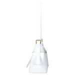 Extravagantní kožená kabelka na rameno Lina, bílá