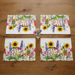 Keprové prostírání LOUKA SLUNEČNICE, sada 4 ks