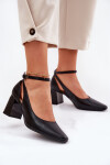 Kožené Lodičky Na Podpatku Maciejka K6816-01 Černé 37