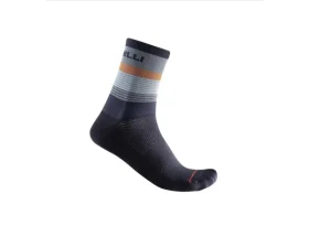 Castelli Scia 12 ponožky Steel Blue/Orange vel. XXL