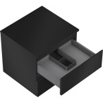 MEXEN/S - Orio koupelnová skříňka pod umyvadlo 50 cm s deskou, 2 zásuvky, černá mat 91A10-05047-2-BFFC71