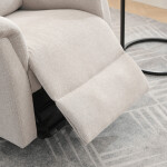 Polohovací křeslo, elektrické zabudované ovládání, béžová, látka, TV-929 CRM2