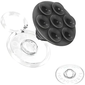 PopSockets PopTop Translucent Suck-Up černá / Držák telefonu / Stojánek / Vyměnitelný vršek (807753)