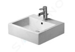 DURAVIT - Vero Umyvadlo 500x470 mm, s přepadem, s otvorem pro baterii, bílá 0454500027