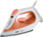 Braun TexStyle 1 SI 1009.OR bílá, oranžová / Napařovací žehlička / 1900 W / keramická podrážka / 120 g/min (0127407000 SI1009.OR)
