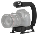 Puluz PU3005 černá / Video rukojeť / C-tvar / Pro fotoaparát / Závit 1/4 palce / Nosnost 3 kg (PU3005)