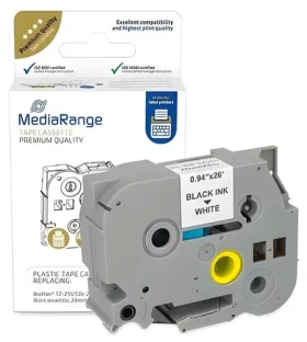 MediaRange páska pro Brother TZ-251/TZe-251 / Kazeta s páskou / bílý podklad / černý tisk / 24 mm / 8 m (MRBTZ251)