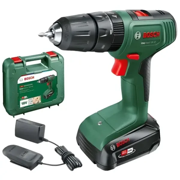 BOSCH EasyImpact 18V-40 / Aku příklepová vrtačka / 18V / 13mm sklíčidlo / 1x1,5Ah / kufr (06039D8101)