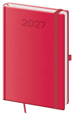 Diář 2027 týdenní A5 Print Pop - malinová