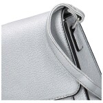 Stylová dámská koženková crossbody kabelka Wika, stříbrná