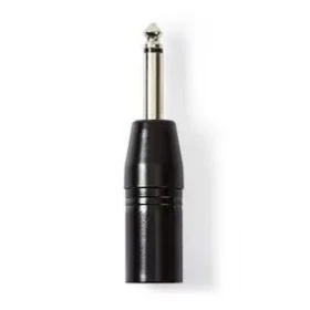 Nedis XLR adaptér černá / XLR 3pinová zástrčka / jack 6.35 mm / poniklovaný (COTP15942BK)