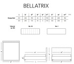 Materasso Manželská postel čalouněná BELLATRIX - bočnice ROZMĚR: 180 x 200 cm