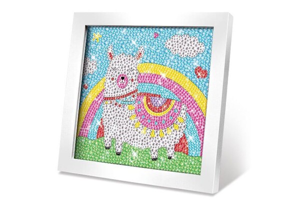 Kreativní set obraz s kamínky lama 17cm, Wiky kreativita, W050836
