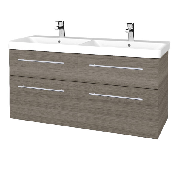 Dřevojas - Umyvadlová skříňka Q MAX SZZ4 120 - D03 Cafe / Úchytka T02 / D03 Cafe 332167B