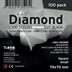 TLAMA games Obaly na karty Diamond Black: Square Small (70x70 mm) (80 mikronů, 100 ks)