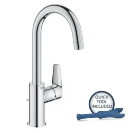 Grohe Start Edge - Umyvadlová baterie s otočným výtokem a výpustí chrom (24201001)