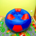 FRONTI Sedací vak - míč 110 cm - modrá + červená