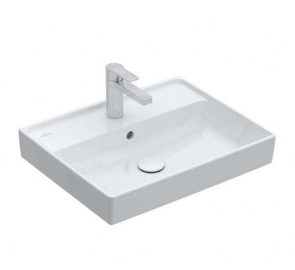 VILLEROY & BOCH - Collaro Umyvadlo 60x47 cm, s přepadem, otvor pro baterii, CeramicPlus, alpská bílá 4A3360R1