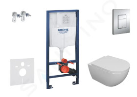 GROHE - Rapid SL Set předstěnové instalace, klozetu Oudee a sedátka softclose, tlačítko Skate Cosmopolitan, chrom SANI11BA1100