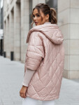 Dámská přechodná prošívaná bunda oversize PUFFILOF růžová FashionStreet TY4854 XL
