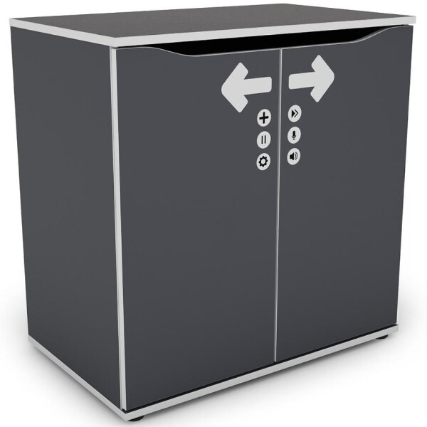 Komoda Matrix 75 2D grafit/bílá