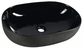 SAPHO - PRIORI keramické umyvadlo na desku, 58x40 cm, černá PI031