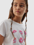 Dívčí tričko organické bavlny 4F bílé