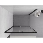 MEXEN/S - Exo sprchový kout, posuvné dveře 155 x 95, transparent, černá 8151-155-095-70-00